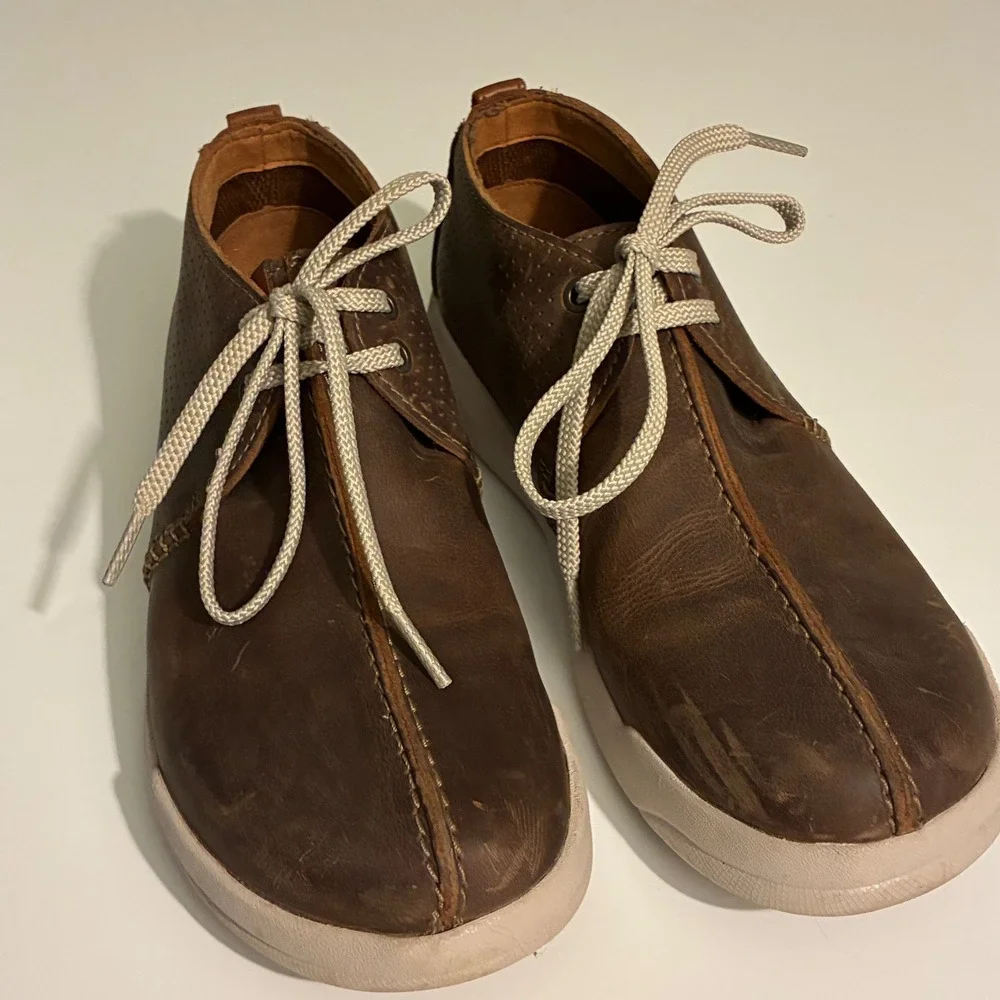 Clarks Collection Mens Size 9 Extreme Comfort Brown Leather Chukka Boots